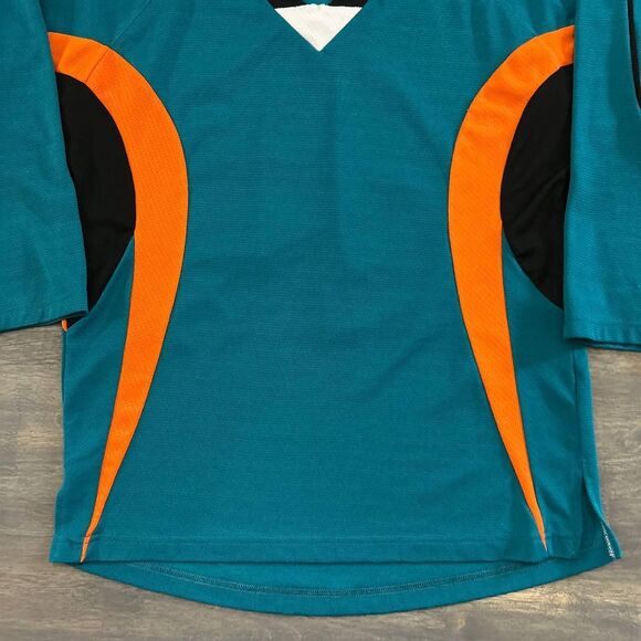 Vintage Y2K Kamazu V-Neck Long Sleeve Hockey Jersey #19 Boxy Fit Mens Size Small - Picture 2 of 8